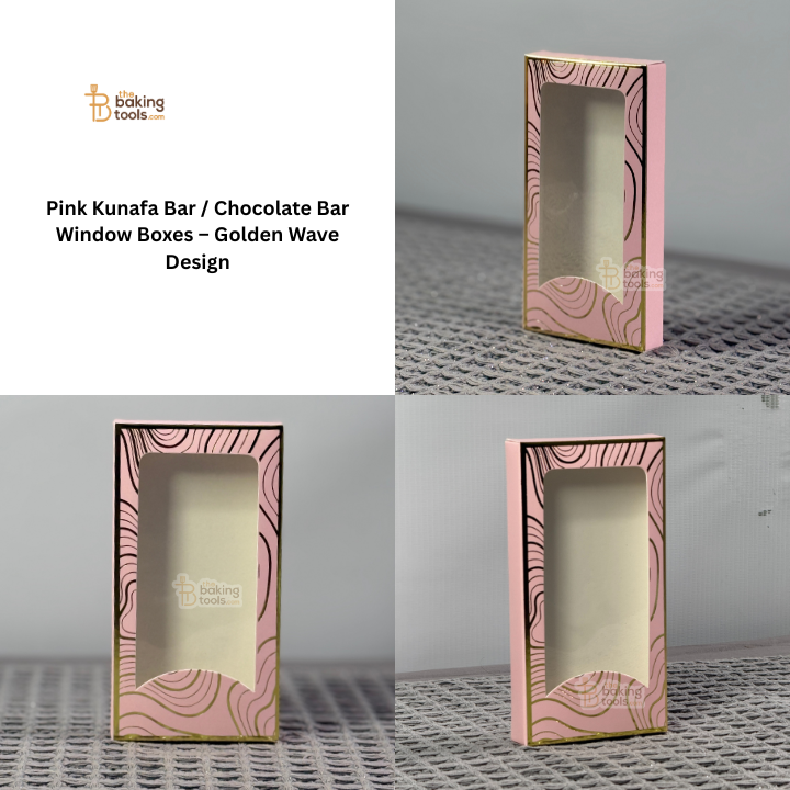 Pink Kunafa Bar / Chocolate Bar Window Box – Golden Wave Design