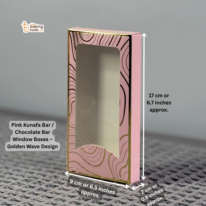 Pink Kunafa Bar / Chocolate Bar Window Box – Golden Wave Design