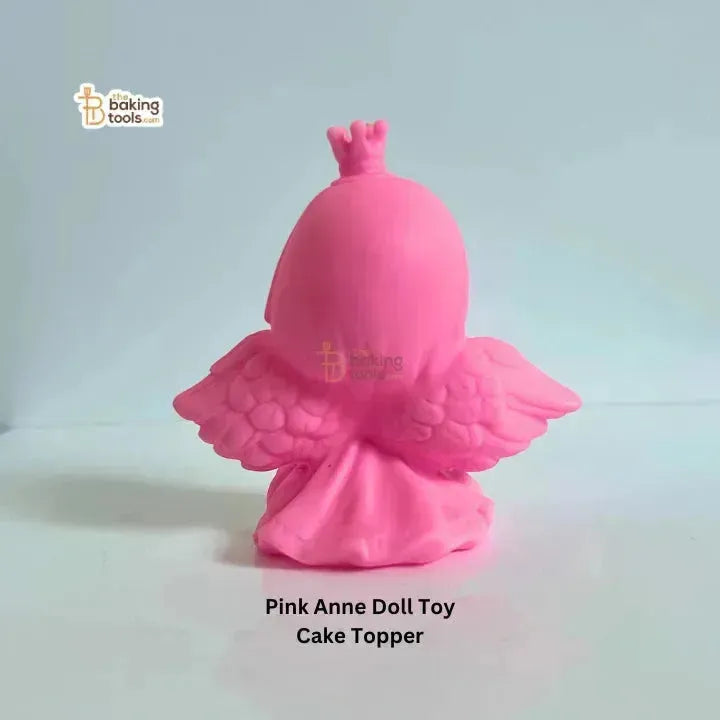 Pink Anne Doll Angel Girl Toy Cake Topper - thebakingtools.com