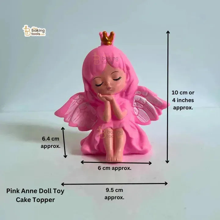 Pink Anne Doll Angel Girl Toy Cake Topper - thebakingtools.com