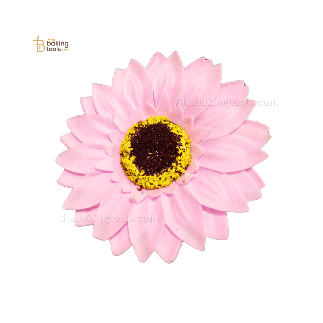 Pink Sunflower (Set of 10) | Flower Cake Topper | Artificial Flowers _ the baking tools