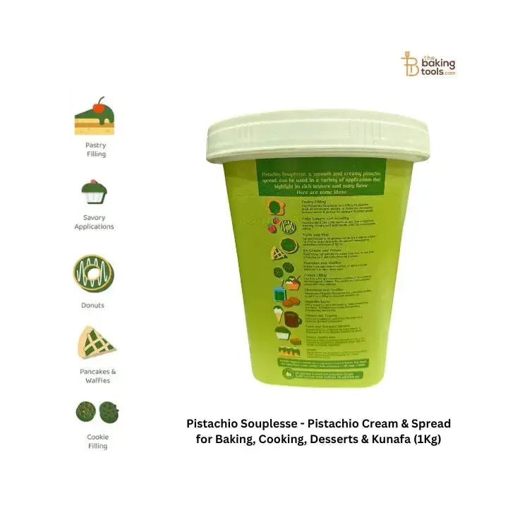 Mavee's Pistachio Souplesse - Pistachio Cream & Spread Pista Puree For Kunafa Chocolate & Desserts (1Kg)
