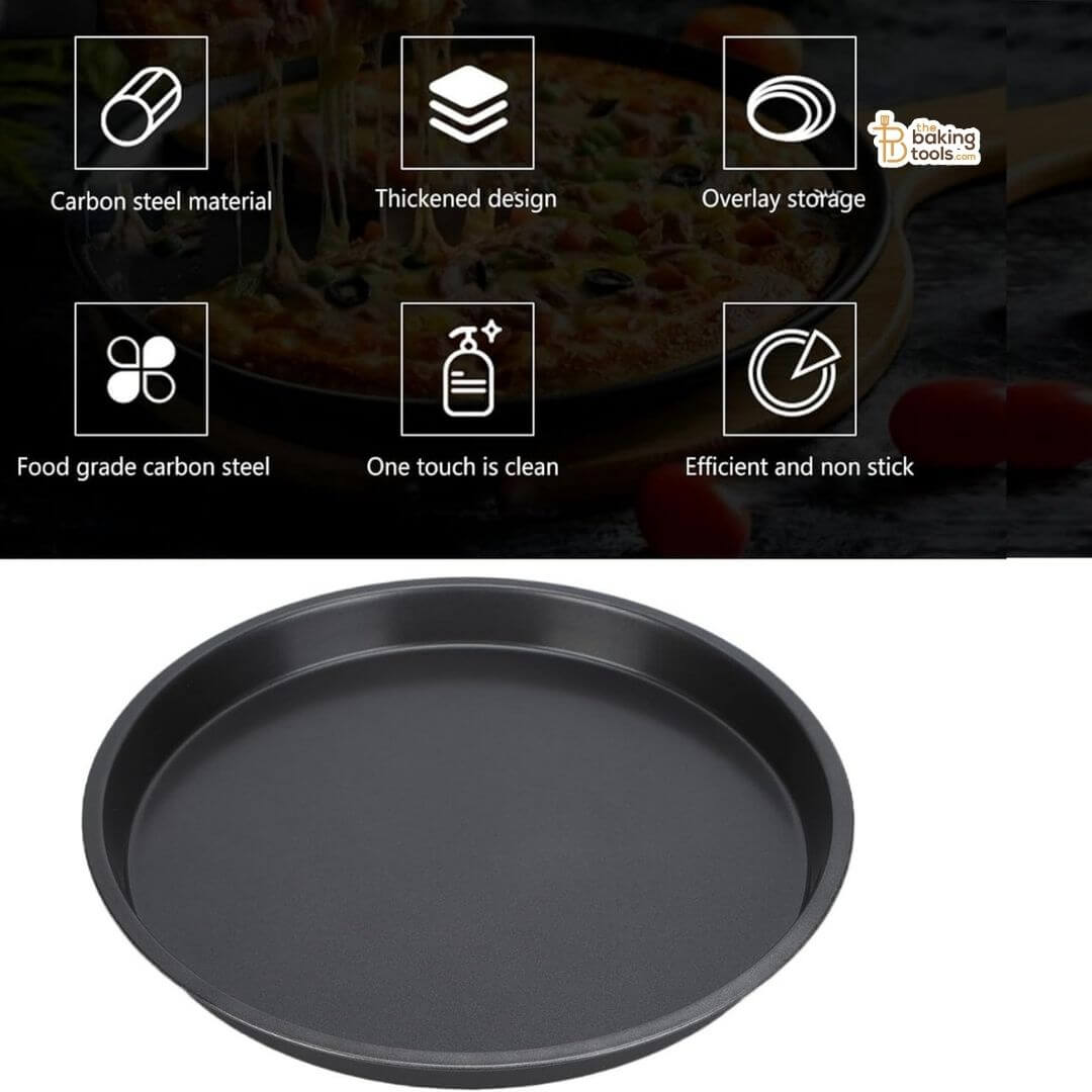 Pizza Pan Non-stick Greyish Black, with its features