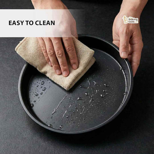 Pizza Pan Non-stick _ Greyish Black_ its easy to clean