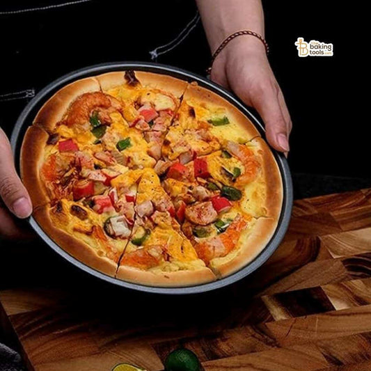 Pizza Pan Non-stick _Greyish Black_Demonstration
