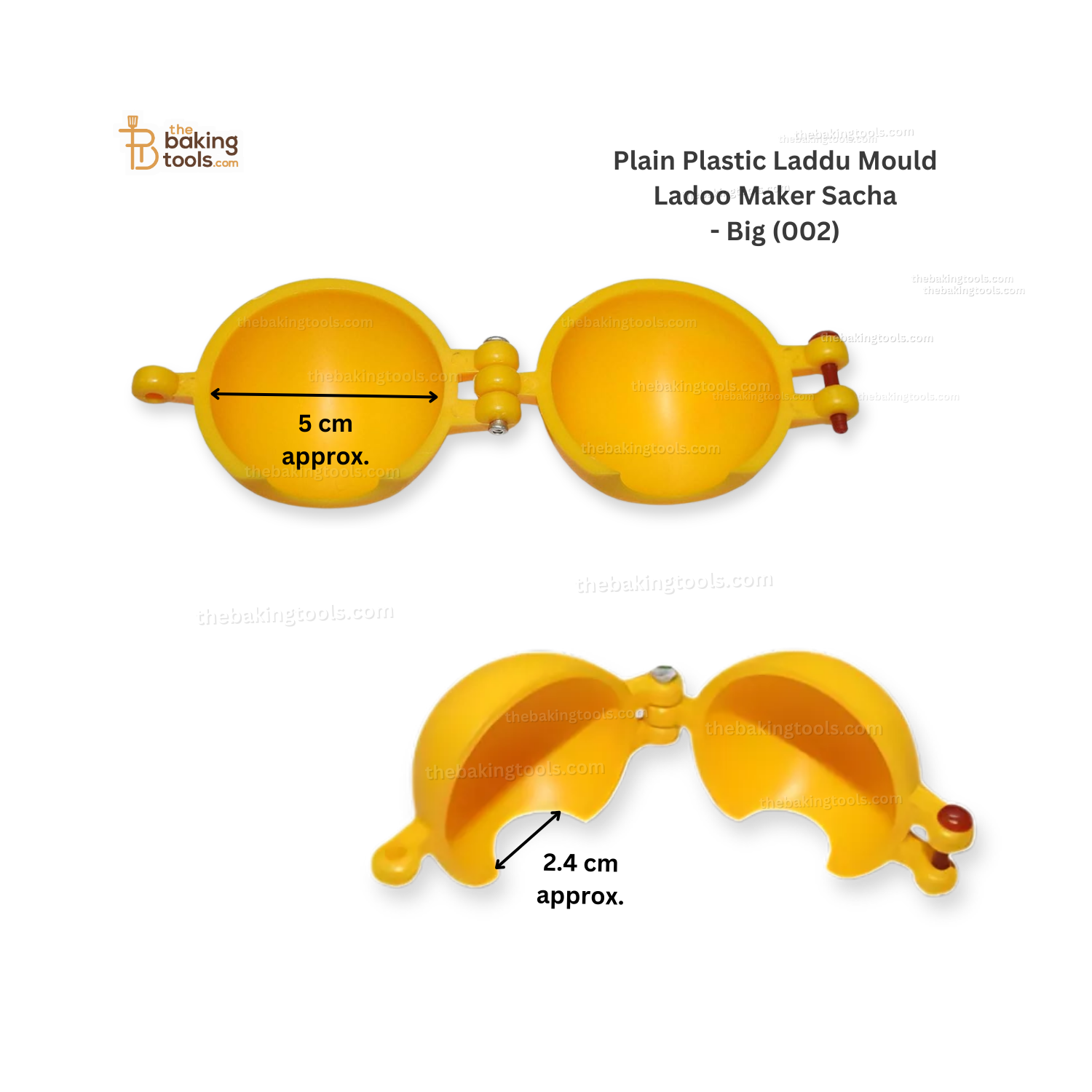 Plain Plastic Laddu Mould Ladoo Maker Sacha - Big (002) - thebakingtools.com