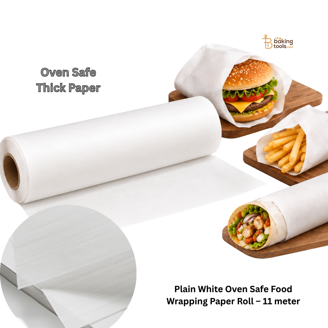 Plain White Oven Safe Food Wrapping Paper Roll – 11 meter