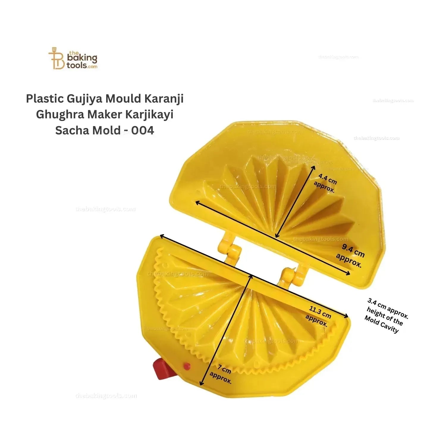 Plastic Gujhia Mold Karanji Ghughra Maker Karjikayi Sacha Mold - 005 - thebakingtools.com