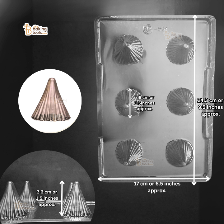 Plastic Modak Mould (#VB-591) | 6 Cavity PVC Chocolate Modak Maker