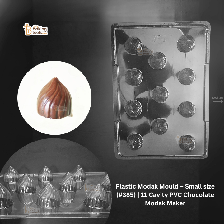 Plastic Modak Mould – Small size (#385) | 11 Cavity PVC Chocolate Modak Maker
