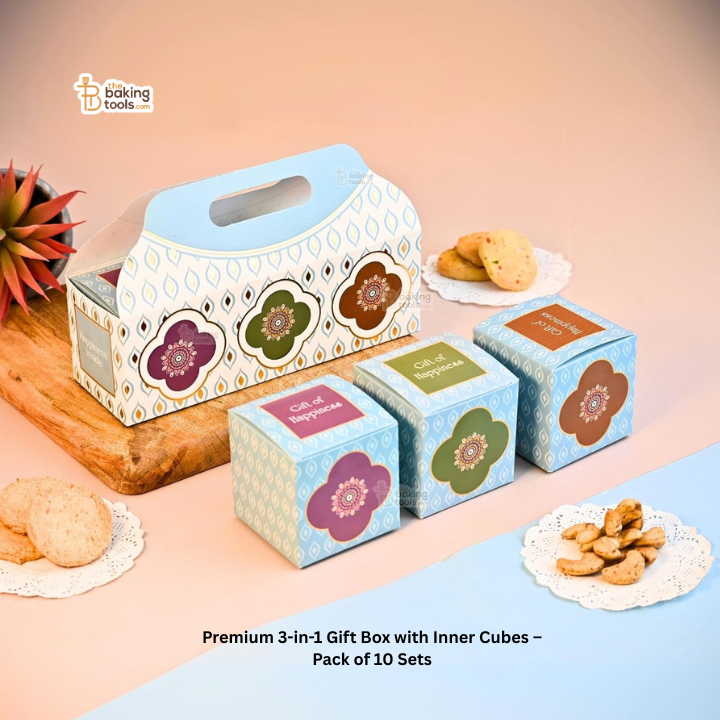3-in-1 Gift Box with Inner Cubes – Pack of 10 Sets - #1657