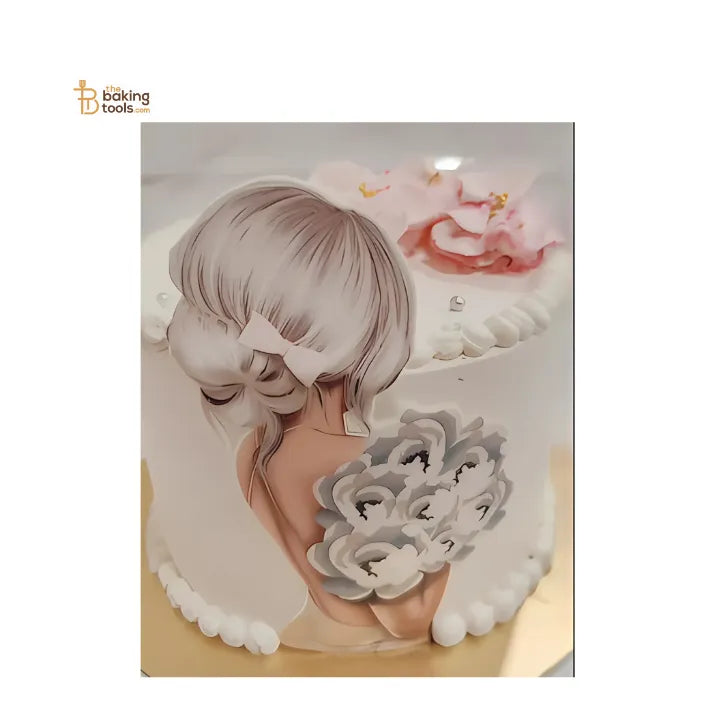 Back-Side Girl Theme Edible Wafer Paper Toppers – #TT-80 - thebakingtools.com