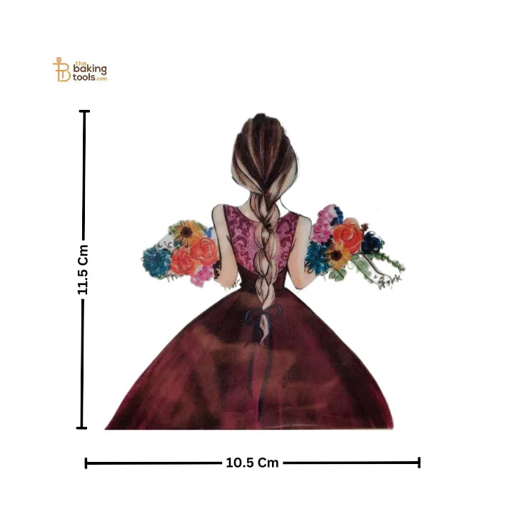 Back-Side Girl Theme Edible Wafer Paper Toppers #TT-54 - thebakingtools.com