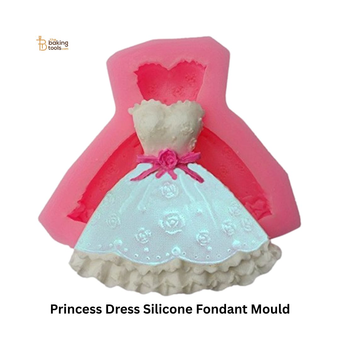 Princess Dress Silicone Fondant Mould – Gown Shape Cake Decoration Mould _ The Baking Tools