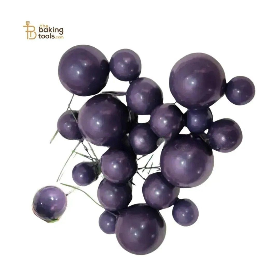 Purple Faux Ball Cake Topper - Pack of 20 Pieces