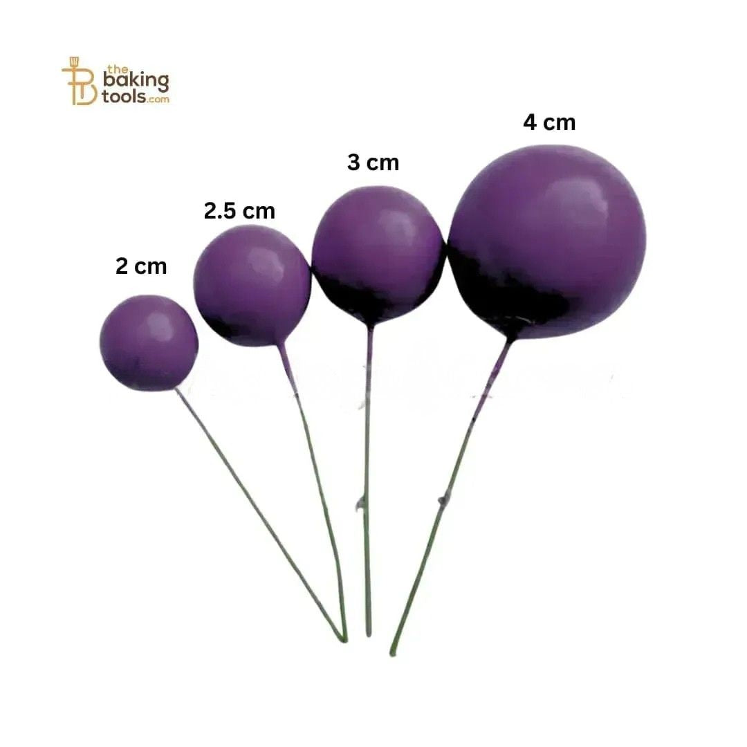 Purple Faux Ball Cake Topper