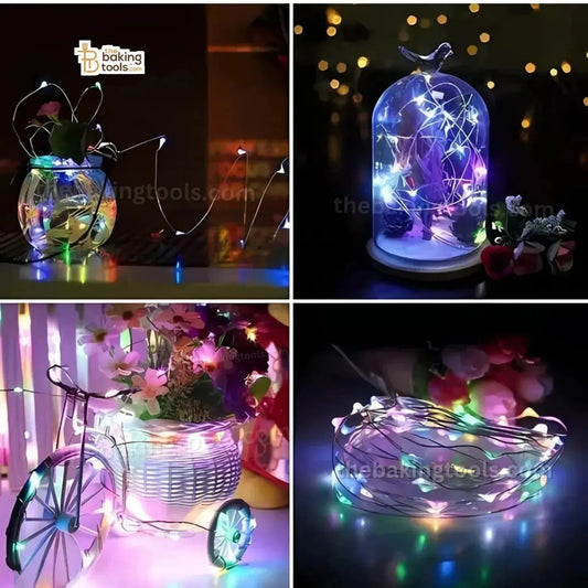 RGB Multicolor Fairy Lights Cork Lights Cake Topper - thebakingtools.com