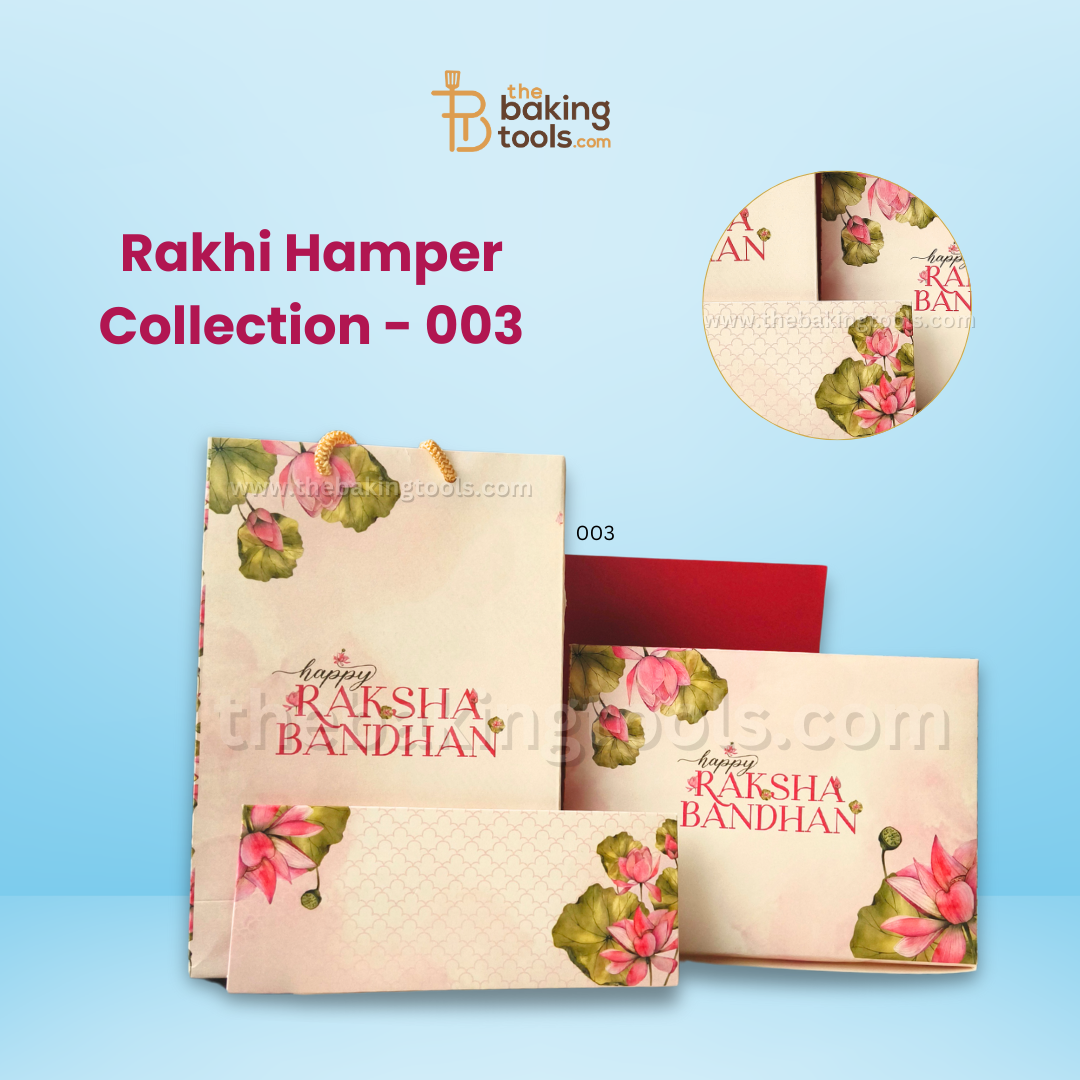 Rakhi Hamper Collection 03 | Chocolate Box, Gift Bag, Envelope & DIY Card _ the baking tools