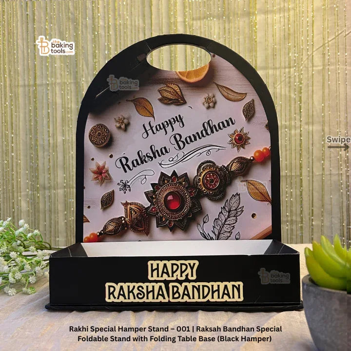 Ali Raksha Stend Foldable Raksha Bandhan Stand & Black Hamper Gift