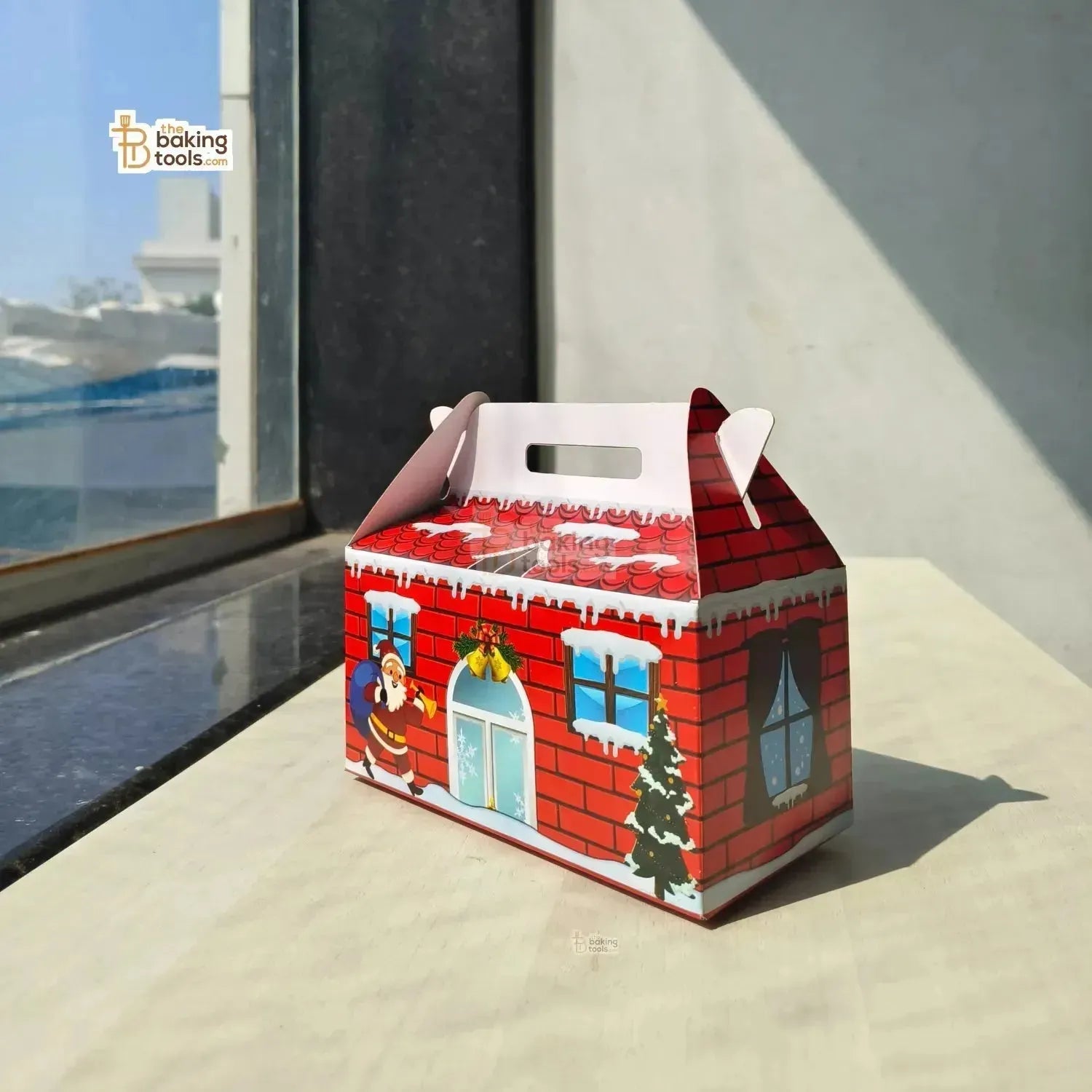 Red Brick House Christmas Chocolate Box Xmas Chocolate Gift Hamper Box - Pack of 10 Pcs - thebakingtools.com