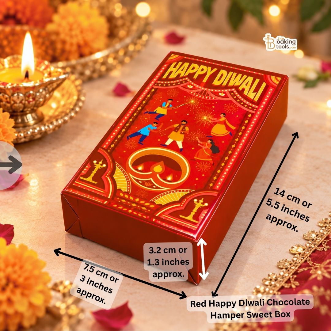Red Happy Diwali Chocolate Hamper Sweet Box -  Pack of 10