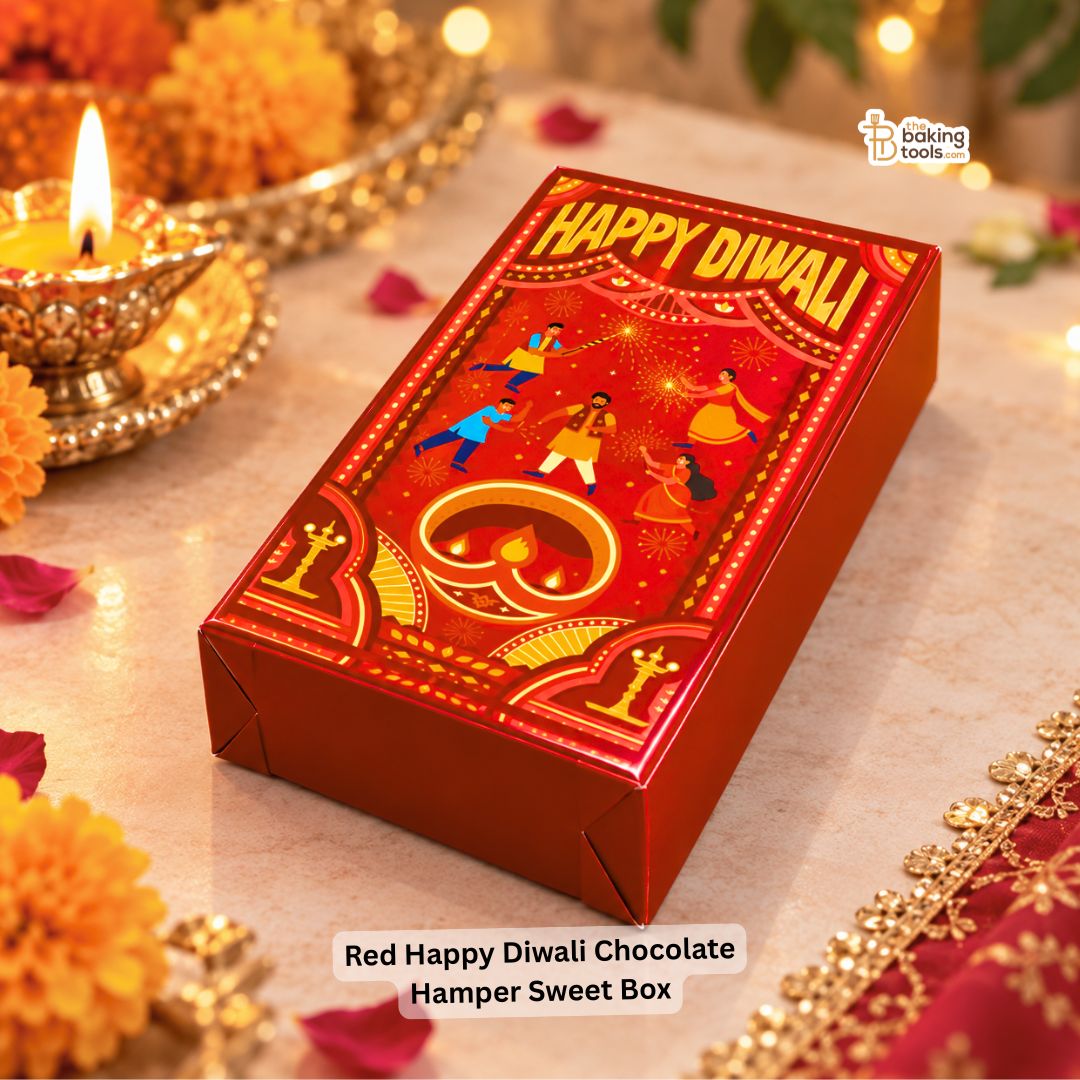 Red Happy Diwali Chocolate Hamper Sweet Box -  Pack of 10