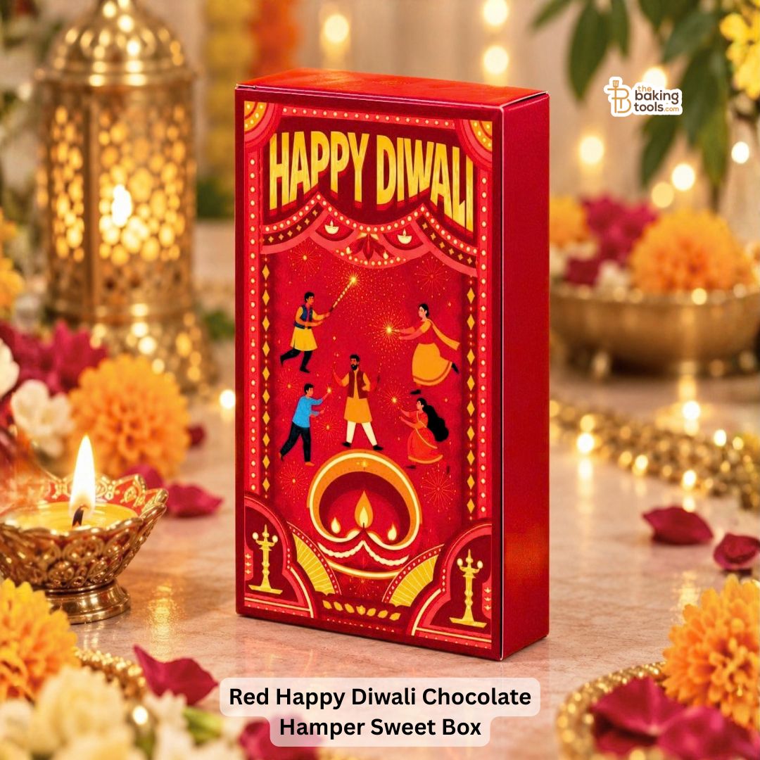 Red Happy Diwali Chocolate Hamper Sweet Box -  Pack of 10