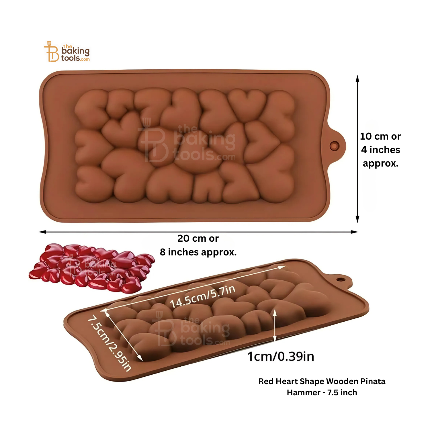 3D Bubble Heart Silicone Chocolate Bar Mould Valentine's Chocolate Mould