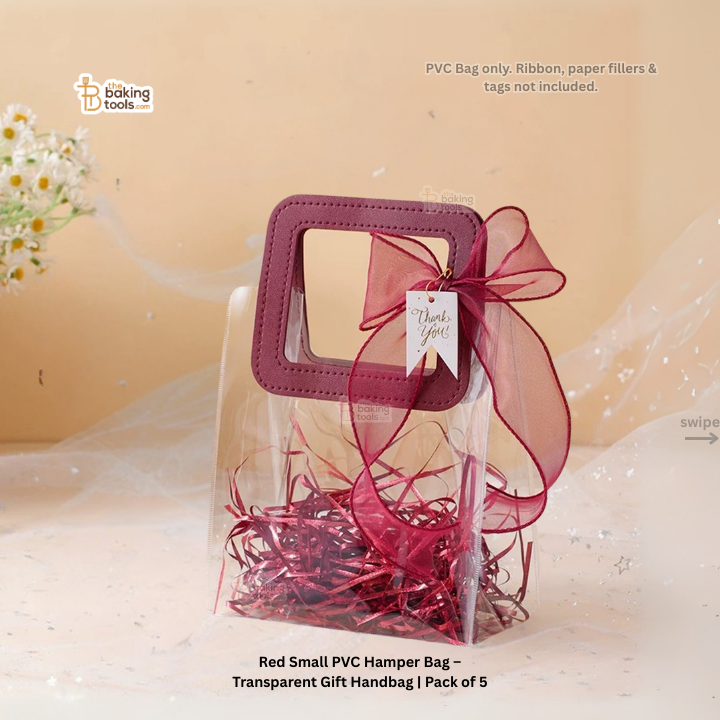 Red small PVC hamper bag