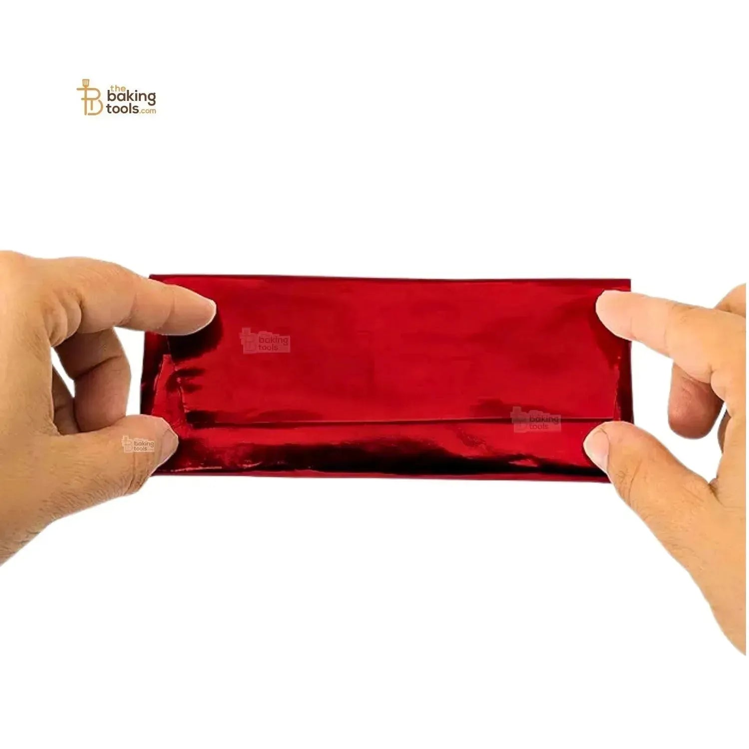 Red Chocolate Wrappers Aluminium Foil Wrapper - 40 Sheets (10x7 inches) - thebakingtools.com