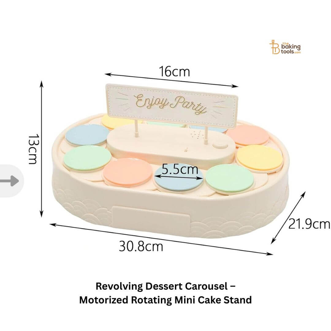 Oval Shape Rotating Dessert Carousel for Party Treats