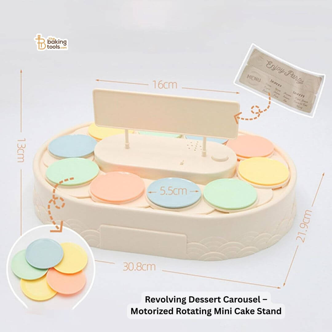Oval Shape Rotating Dessert Carousel for Party Treats
