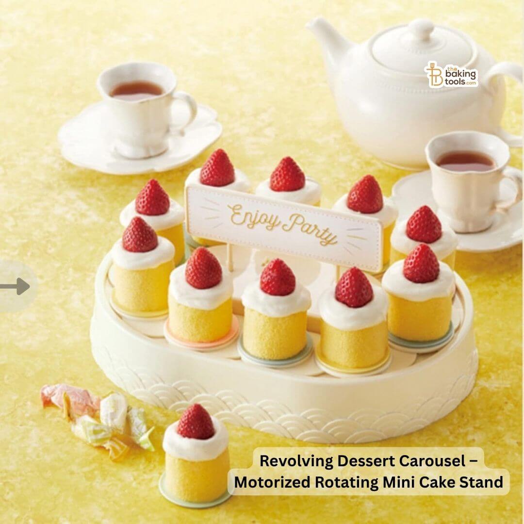 Oval Shape Rotating Dessert Carousel for Party Treats