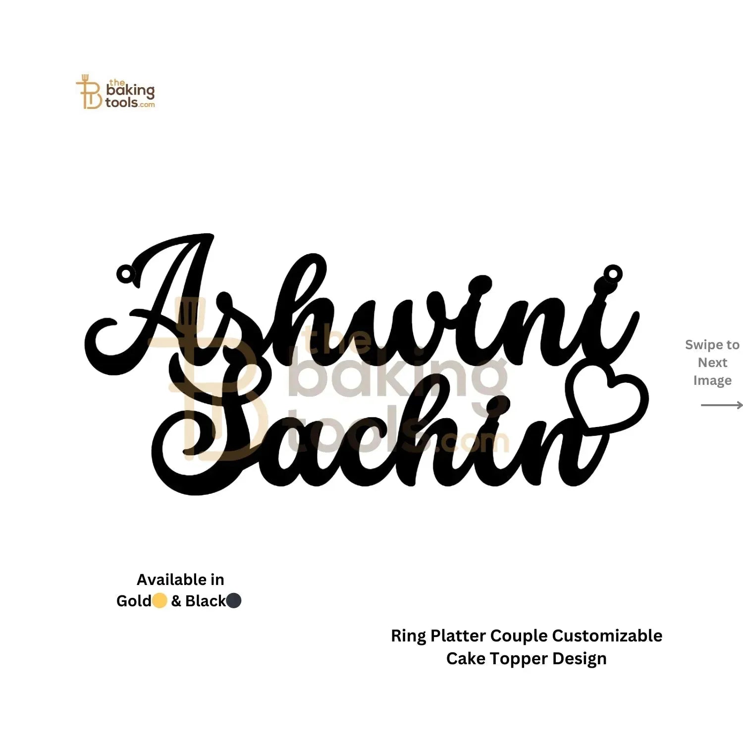 Ring Platter Engagement Couple Customizable Personalised Cake Topper Design - 001 - (NO COD) - thebakingtools.com