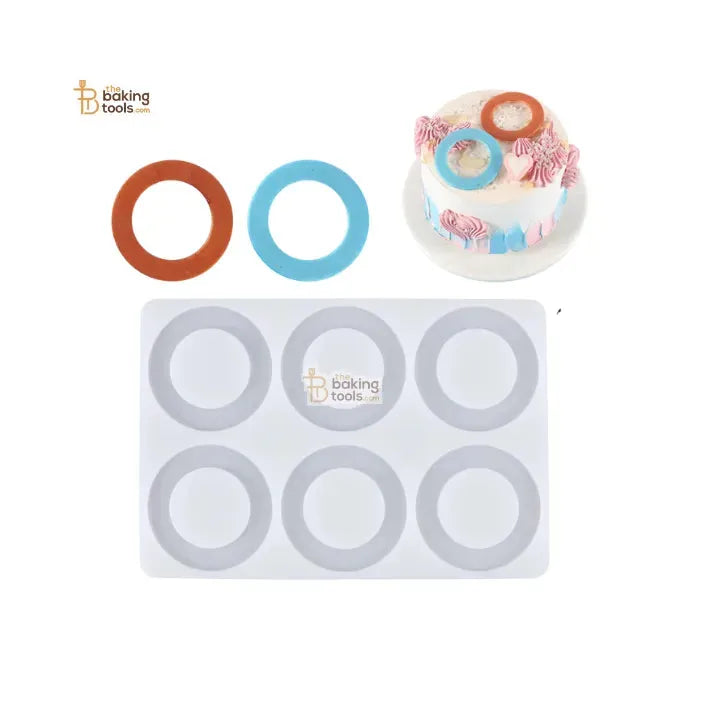 Ring Shape Silicone Chocolate Garnishing Sheet - thebakingtools.com