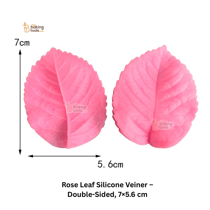 Rose Leaf Silicone Veiner – Double-Sided, 7×5.6 cm | #794
