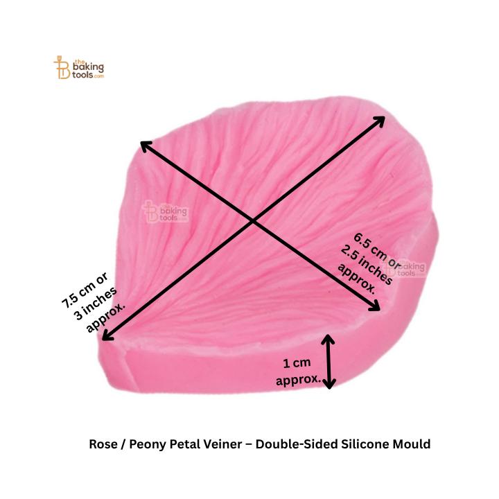Rose / Peony Petal Veiner – Double-Sided Silicone Mould