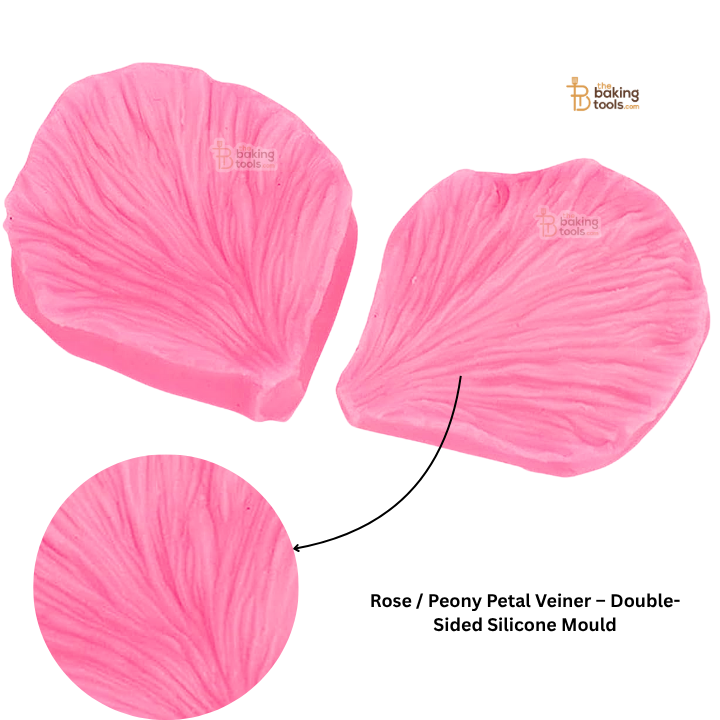 Rose / Peony Petal Veiner – Double-Sided Silicone Mould