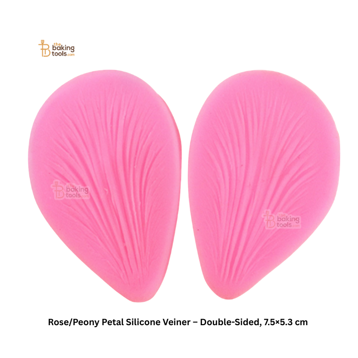 Teardrop Petal Rose/Peony Petal Silicone Veiner – Double-Sided, 7.5×5.3 cm