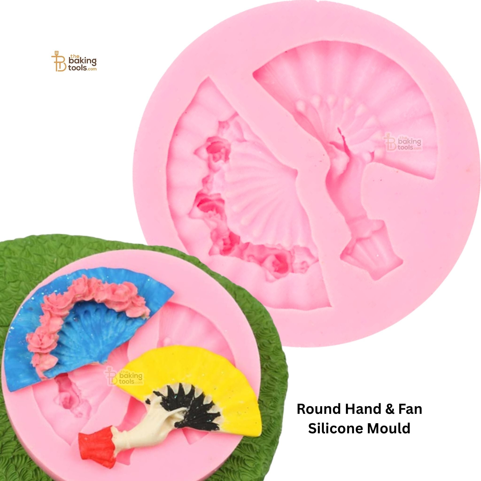 Round Han Fan Silicon Mould WIth Demonsatration