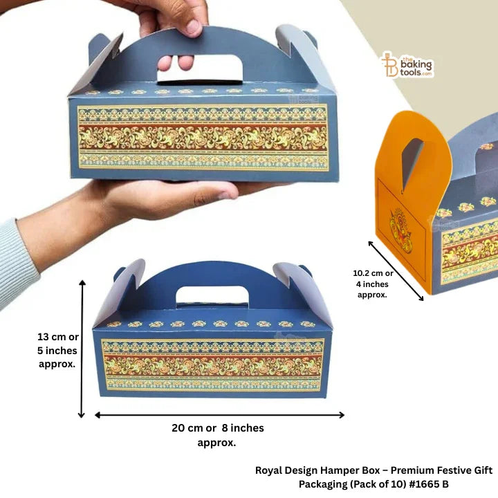 Royal Design Hamper Box – Premium Festive Gift Packaging (Pack of 10) #1665 B