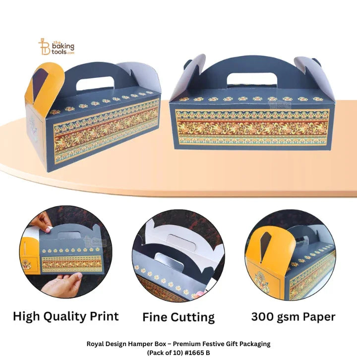 Royal Design Hamper Box – Premium Festive Gift Packaging (Pack of 10) #1665 B