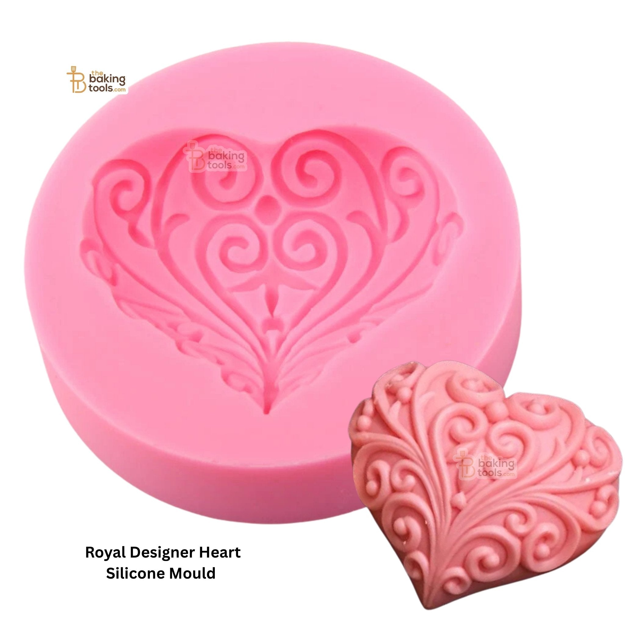 Royal Designer Heart Silicone Mould – Premium Heart Topper (6 cm)