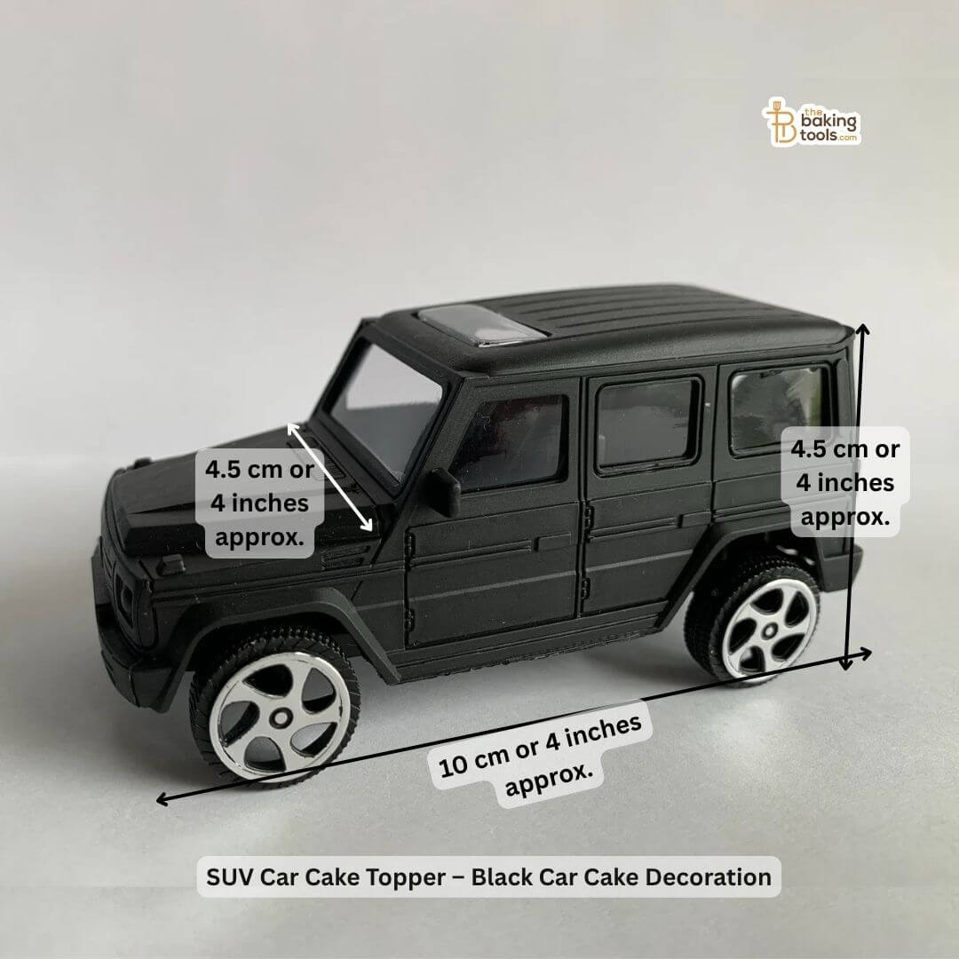 SUV Car Cake Topper – Black Car Cake Decoration_ with measurments