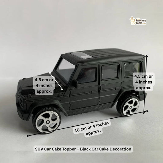 SUV Car Cake Topper – Black Car Cake Decoration_ with measurments