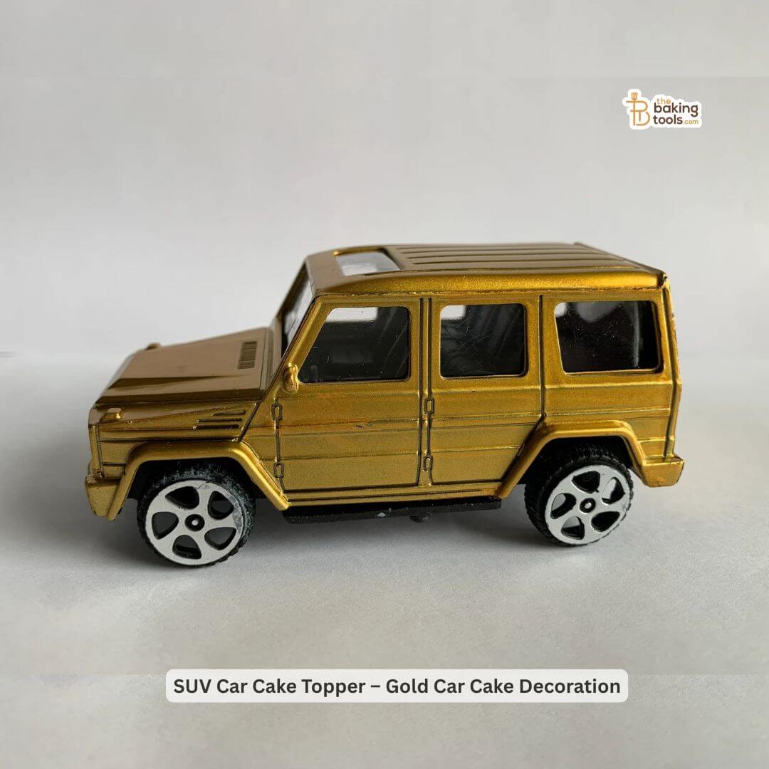 SUV Car Cake Topper – Gold Car Cake Decoration