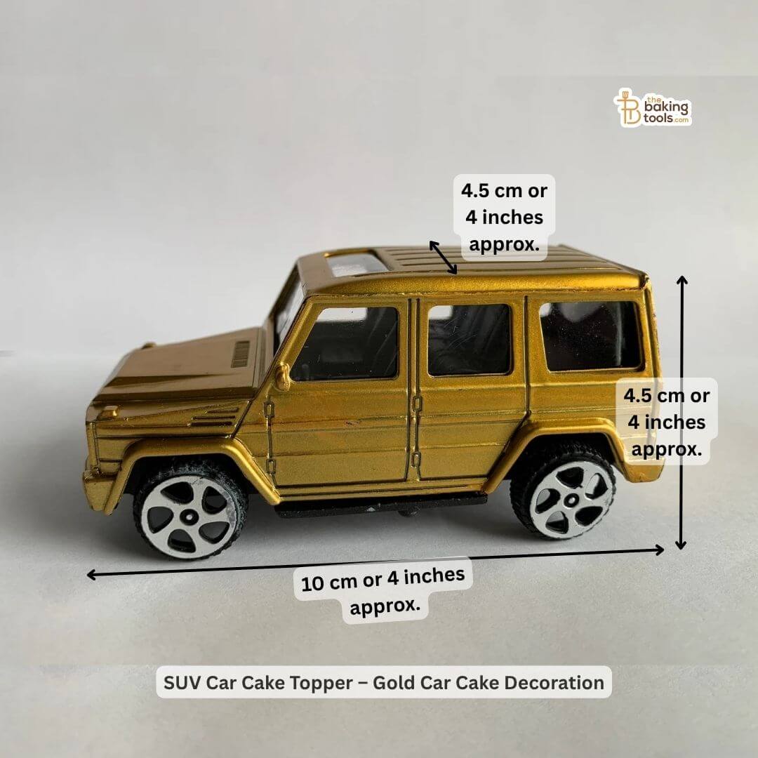 SUV Car Cake Topper – Gold Car Cake Decoration
