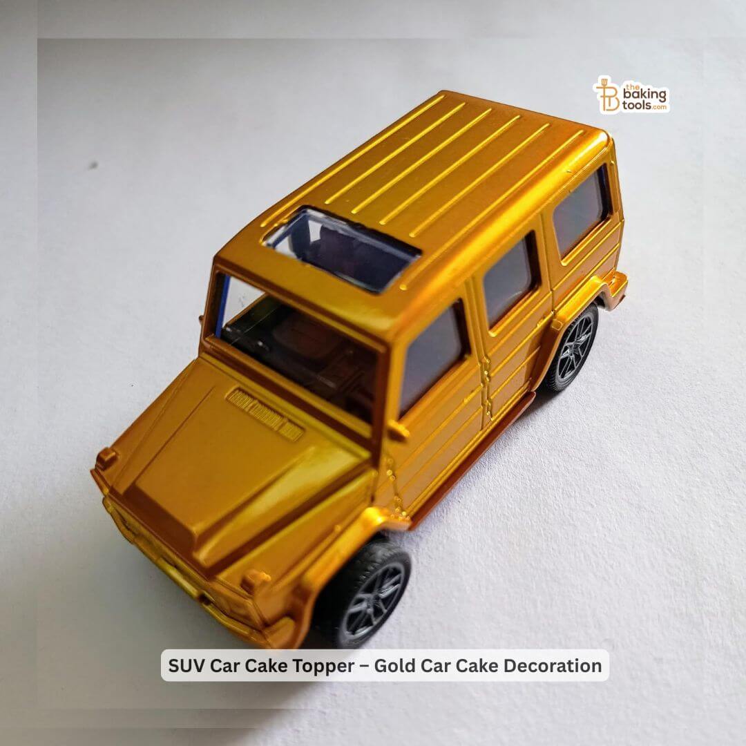 SUV Car Cake Topper – Gold Car Cake Decoration