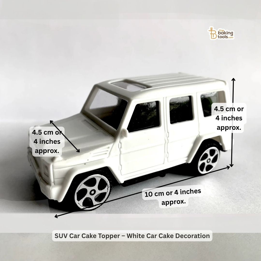 SUV Car Cake Topper – White Car Cake Decoration_ the baking tools