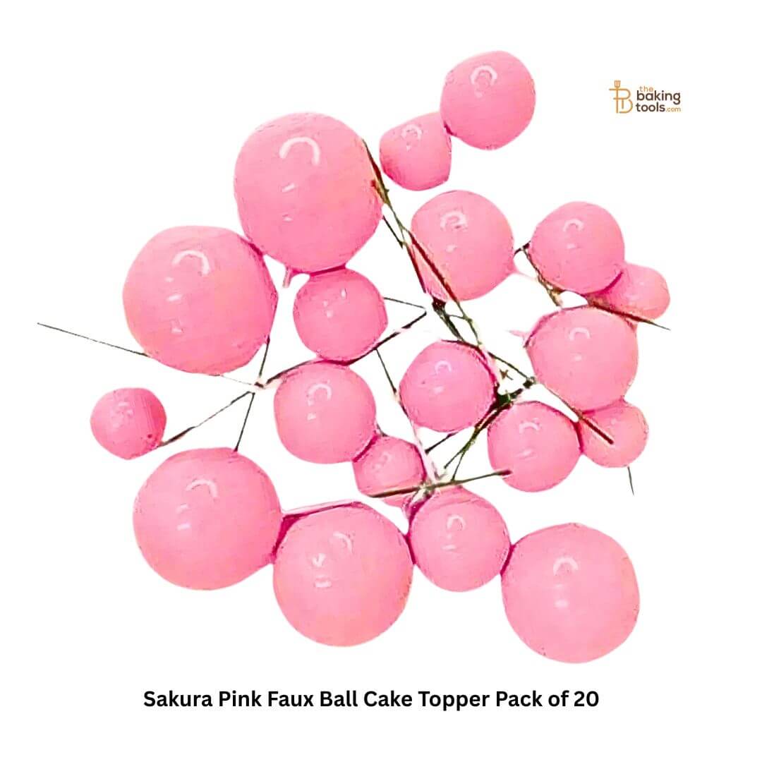 Sakura Pink Faux Ball Cake Topper 